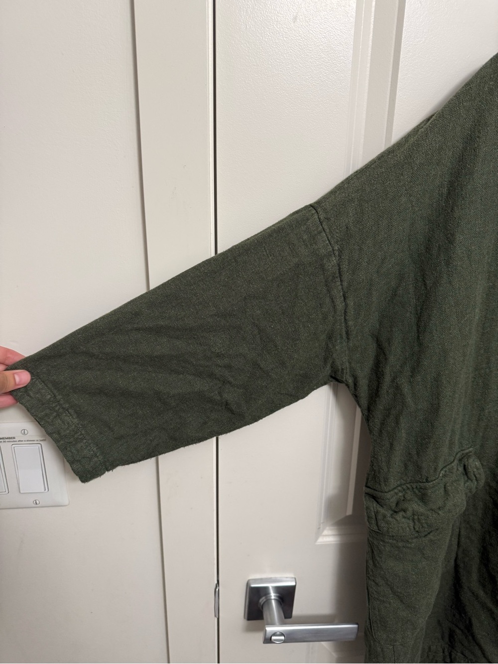 Zara Olive Green Relaxed Blazer Jacket in size L - Picture 3 of 11